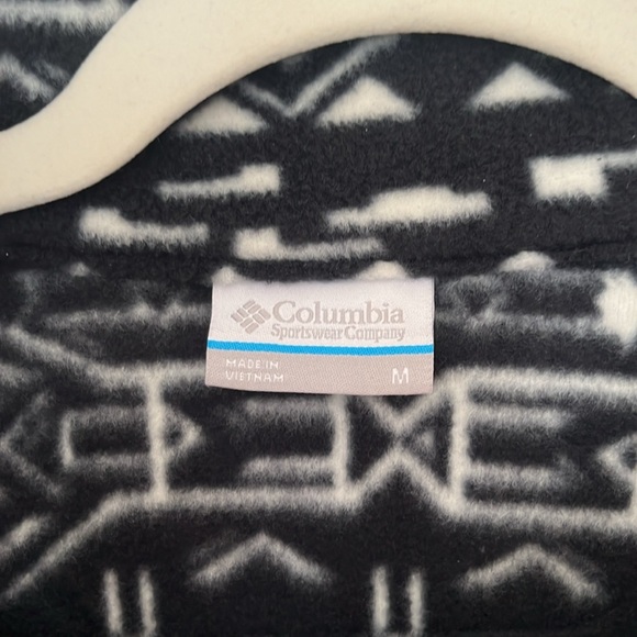 Columbia Fleece Benton Springs Black 80s Strip Full Zip Jacket Coat NWT - Picture 6 of 12